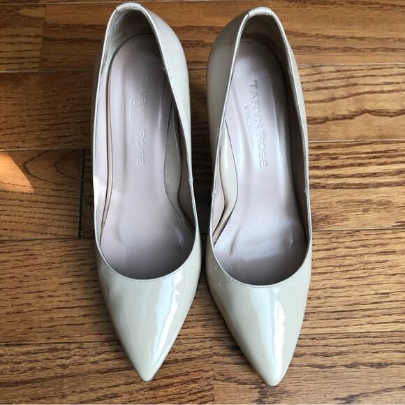 TARYN ROSE COLLECTION Gabriela Patent Nude Neutral Pumps Women’s Size 8M - Picture 5 of 13